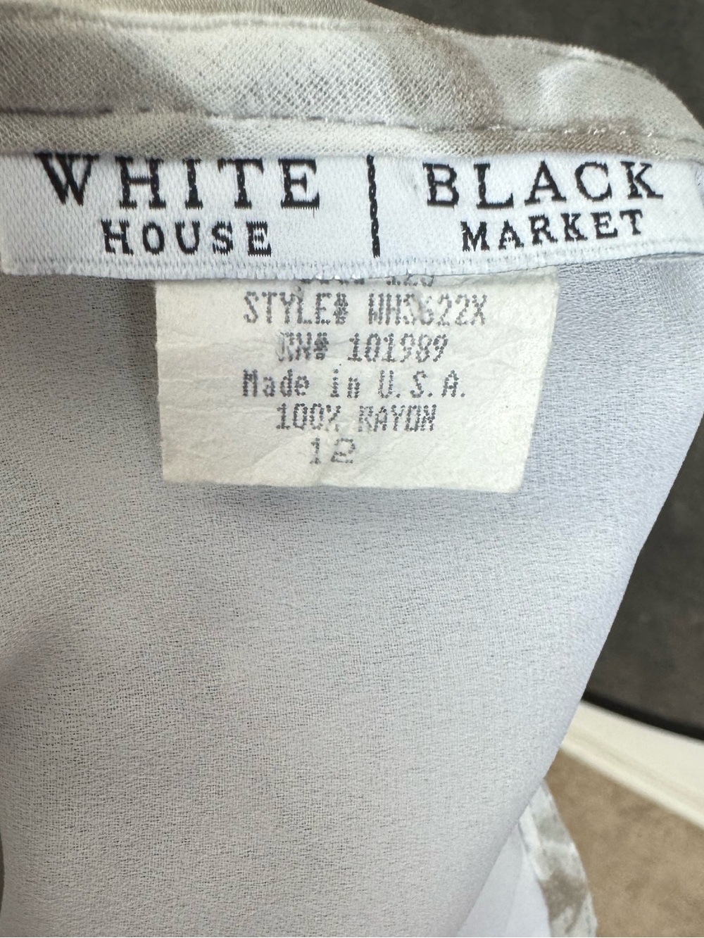 White House Black Market Beige Cream Floral Ruffle Skirt Size 12 - Picture 5 of 5